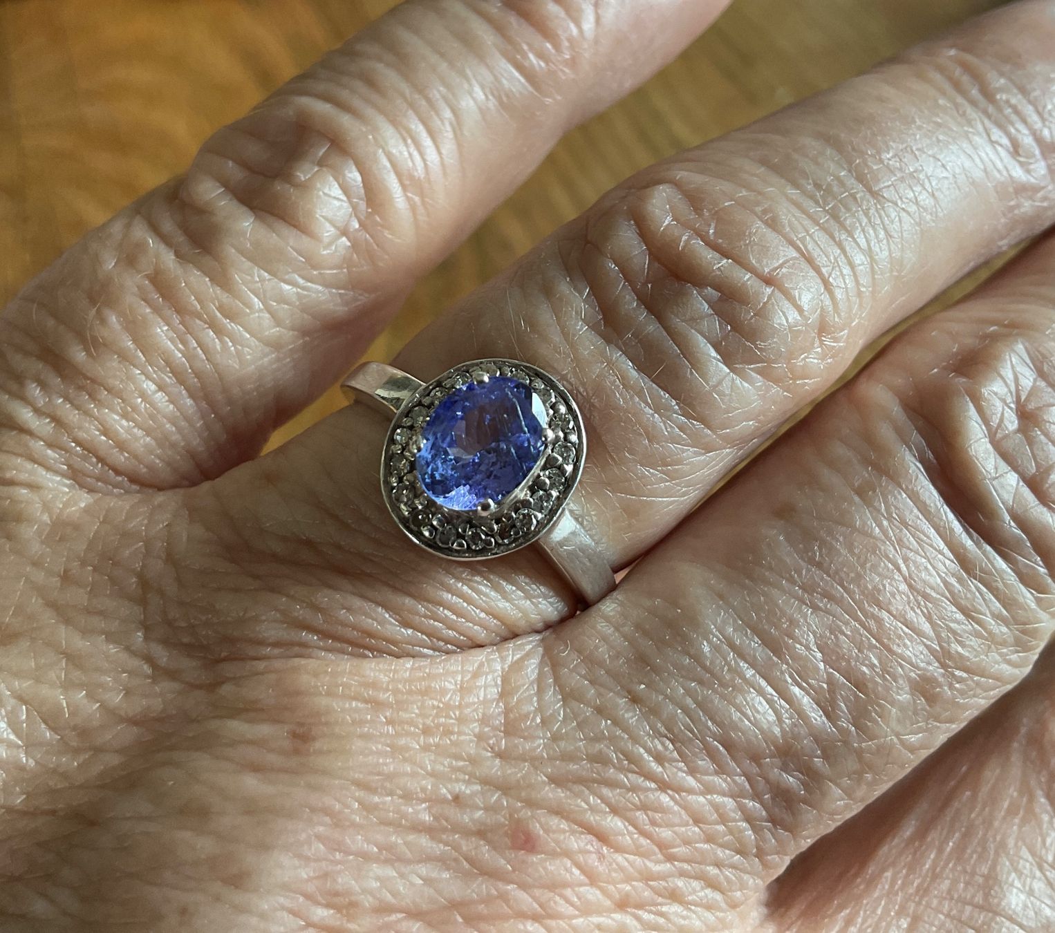 Anelli: Wunderschöner Tansanit & Diamant Ring Silber 925 ca. Gr.56 – Usato da Oberglatt ZH venduto da Silver010 9
