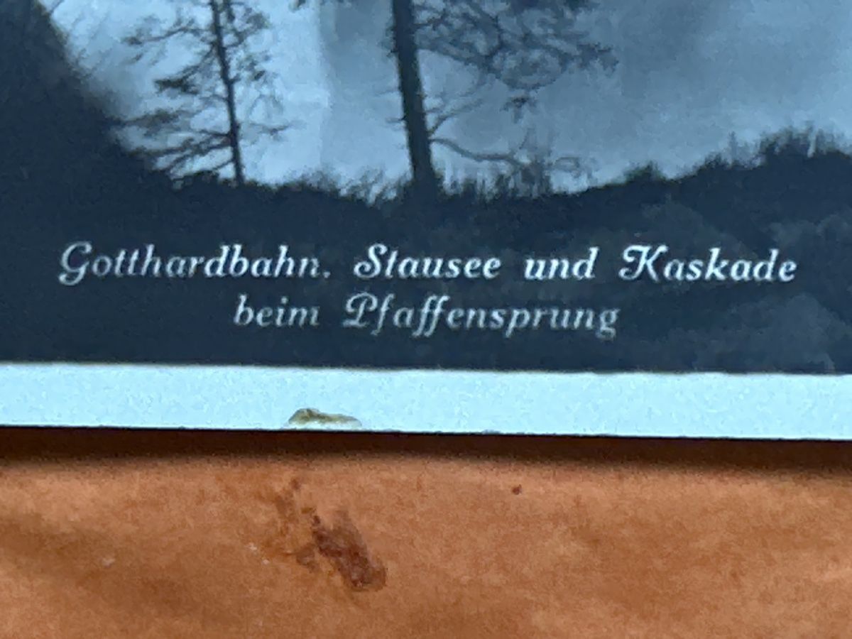 Cartoline postali: Alte Gotthardbahn-Postkarte Stausee & Kaskade Pfaffensprung – Usato da Zürich venduto da Chaeffeler 1