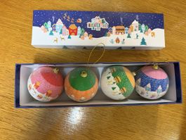 Lot de 4 boules de Noël McDonald’s Collector