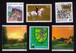 Schönes Motiv-Set PFERDE+EINHORN ! **_Noch frankaturgültig !