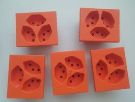 Steckdose 3xT13 FLF Amacher FLF 6/5 10A 75x62mm