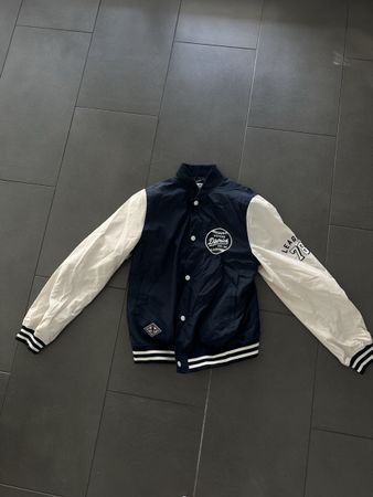 H&M Baseball Jacke blau weiss neu mit Etikett 13-14J