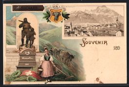 Litho Altdorf, Wilhelm Tell-Denkmal, Ort