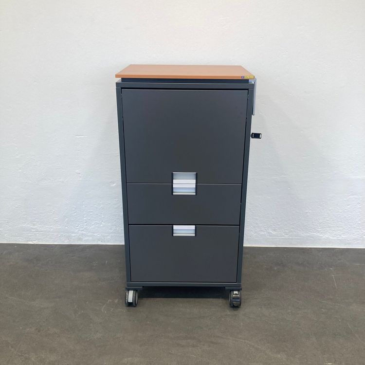 Steelcase Moby Roll-Caddy - Anthrazit-Buche - mit (Gebraucht) in ...
