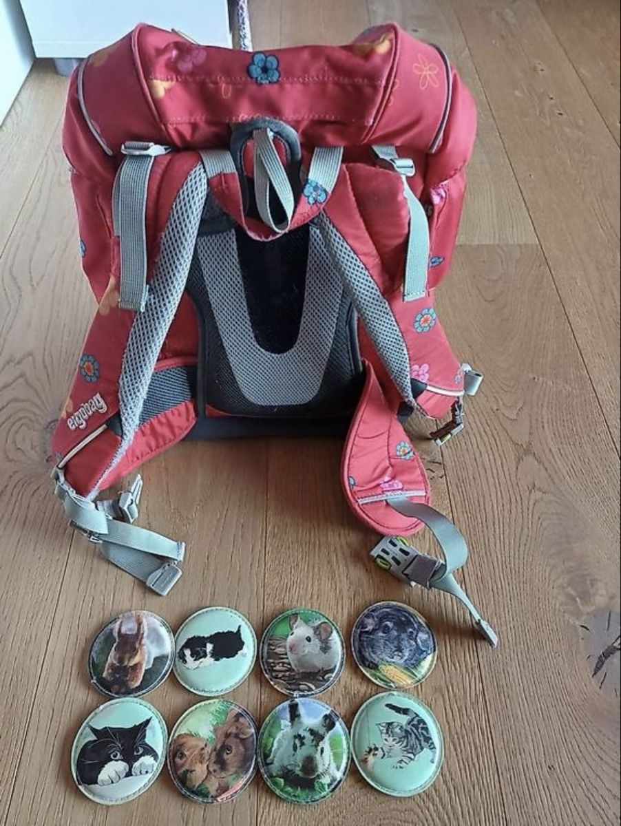 Ergobag Borse & Zaini: Ergobag Schulrucksack rot mit Wechsel-Kletties – Usato da Paspels venduto da giu_vt7p 2