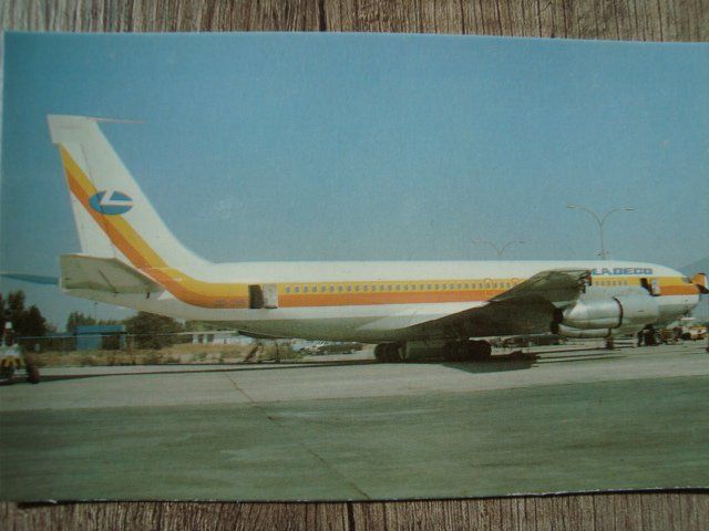 Ansichtskarten: Ladeco (Chile) Boeing 707-320B CC-CYB – Neu und originalverpackt aus Thun von Abigboss