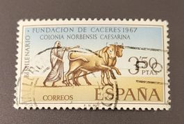 Spanien tiere alte briefmarke