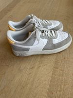 Nike Air Force 1 Trainers Size UK 9 Grey Yellow Used