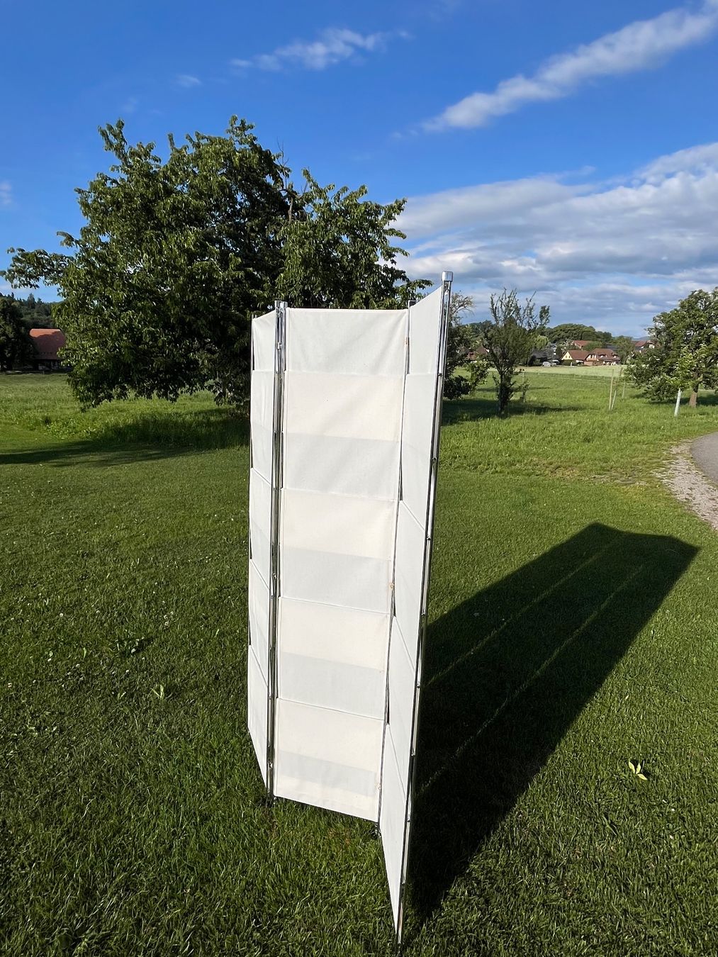 Paraventi: Paravent Metall mit Tuch bespannung – Usato da Allmendingen b. BE venduto da juair 6