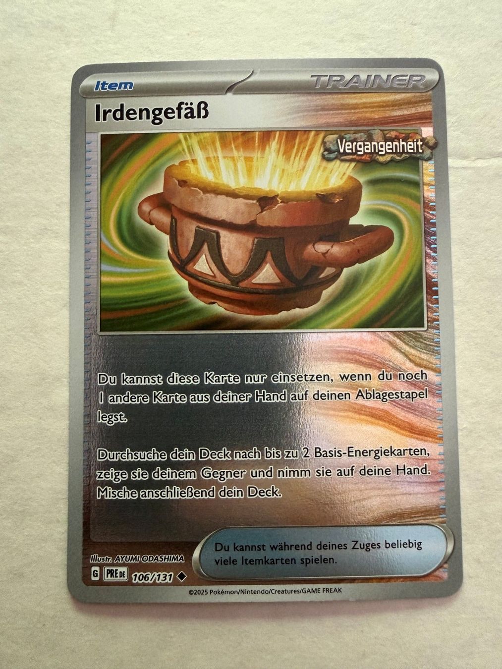 Pokémon Sammelbilder & Trading cards: Pokémon Irdengefäss (PRE DE 106/131) – Gebraucht aus Chiggiogna von TheLegend88