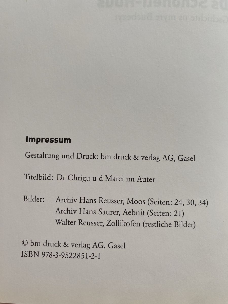 Libri: Ds Schöneli-Huus  - Walter Reusser – Usato da Schwarzenburg venduto da Michellu 4