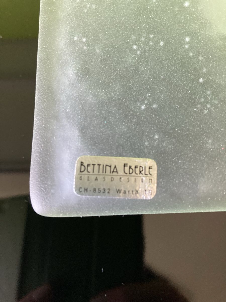 Bettina Eberle Bicchieri: Glas-Dekoschale quadr. Bettina Eberle – Nuovo (secondo la descrizione) da Frenkendorf venduto da silasho 2
