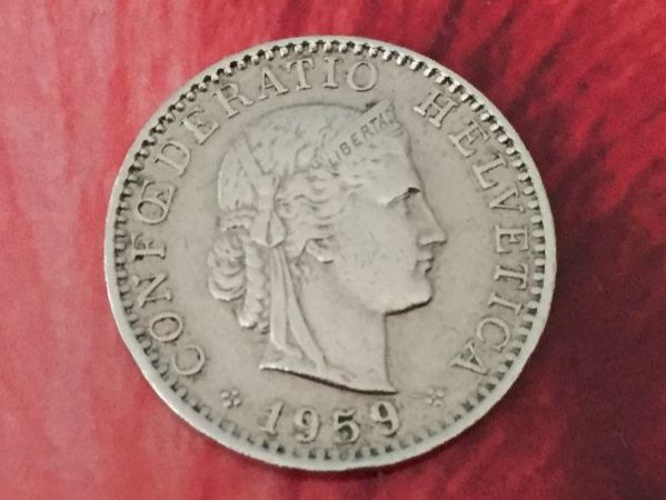 Tutti le monete: 20 Rappen 1959 ss – Usato da Elsau venduto da herbybay
