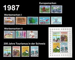 1987 schön gestempelt: Sonder-, Europa- und Werbemarken