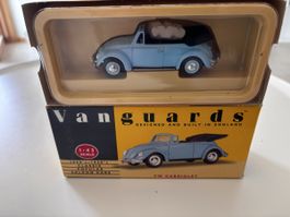 Voiture miniature Vanguards VW Cabriolet bleu 1:43