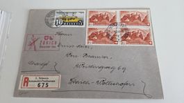 1944 Bundesfeier Automobilpost Stempel Rot