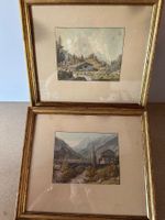 2 antike Alpengemälde – Schweizer Kleinmeister 19. Jh. (sign