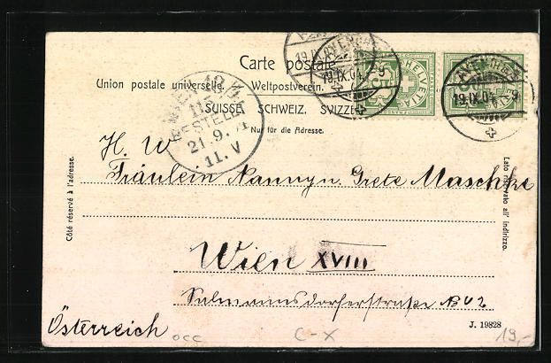 Ansichtskarten: Avenches, Pension Mohney mit Tennisplatz – Gebraucht aus Berlin von bartko-reher 1