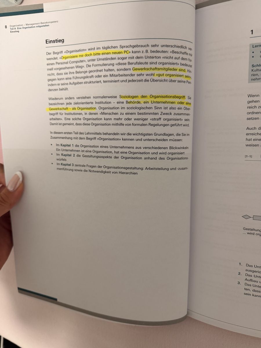 Bücher: Organisation - Management Basiskompetenz 4. Auflage – Neu (gemäss Beschreibung) aus Effretikon von Didi2404 1