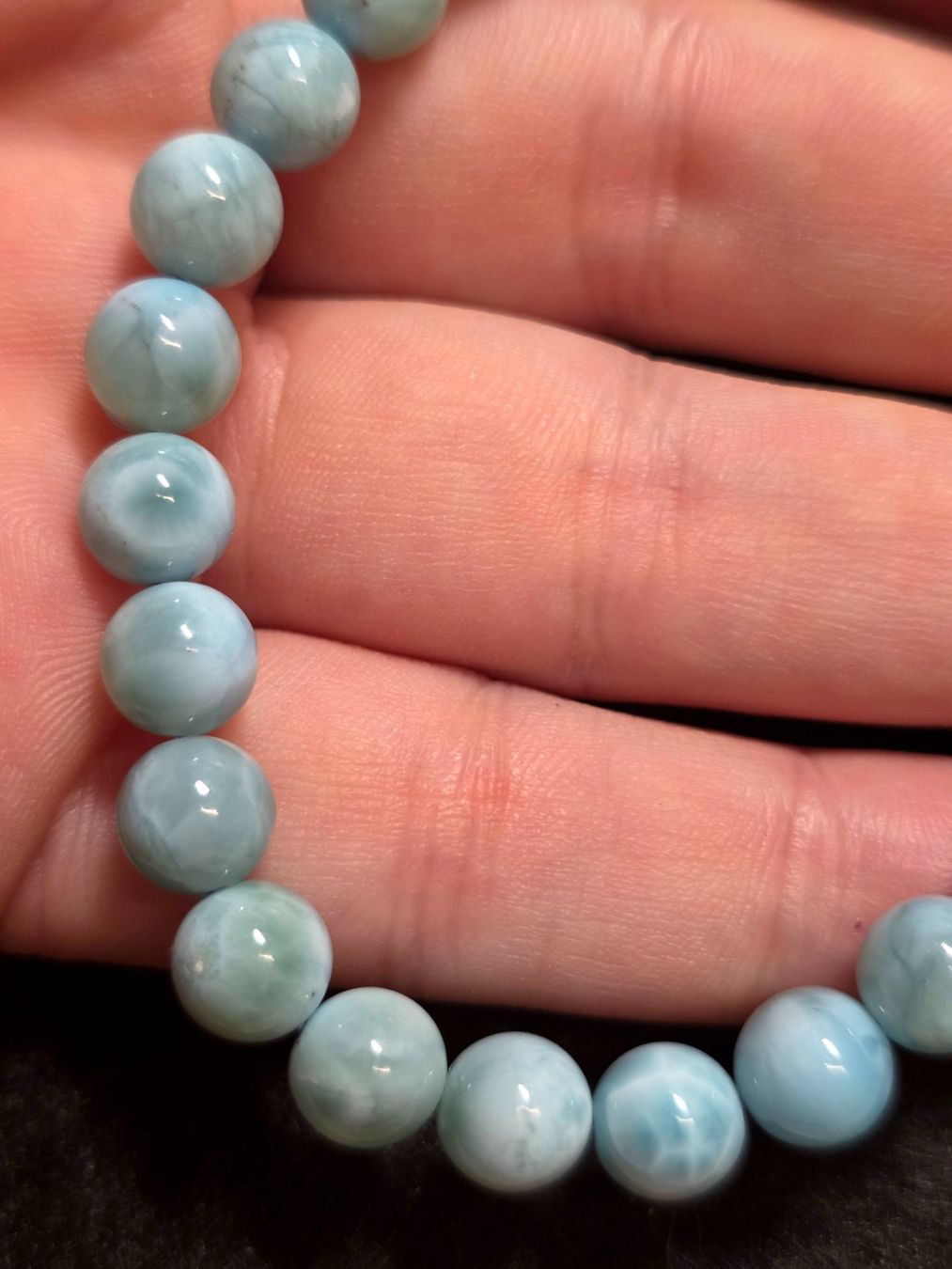 Minerali & Pietre curative: Larimar Armband F 7.6mm – Nuovo e nell'imballaggio originale da Matzingen venduto da Shay_Crystalz 2