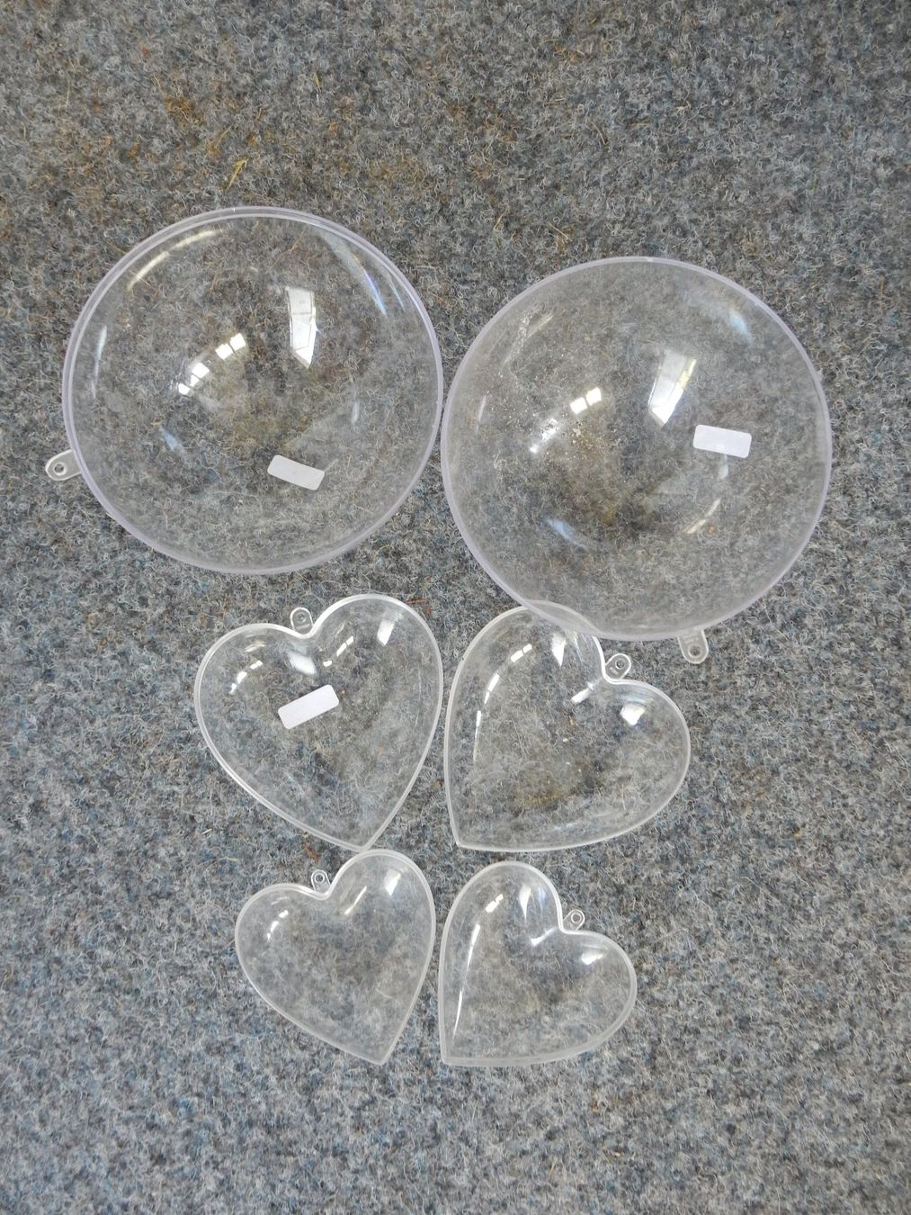 Kit bricolage: Basteln Set: 3 transparente Kugeln & Herzen Giessen/Befüllen – Usato da Jona venduto da simongarden