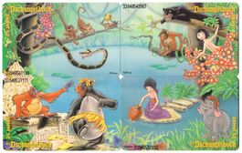 Das Dschungelbuch, Disney - 4er Telefonkarten Puzzle aus DE