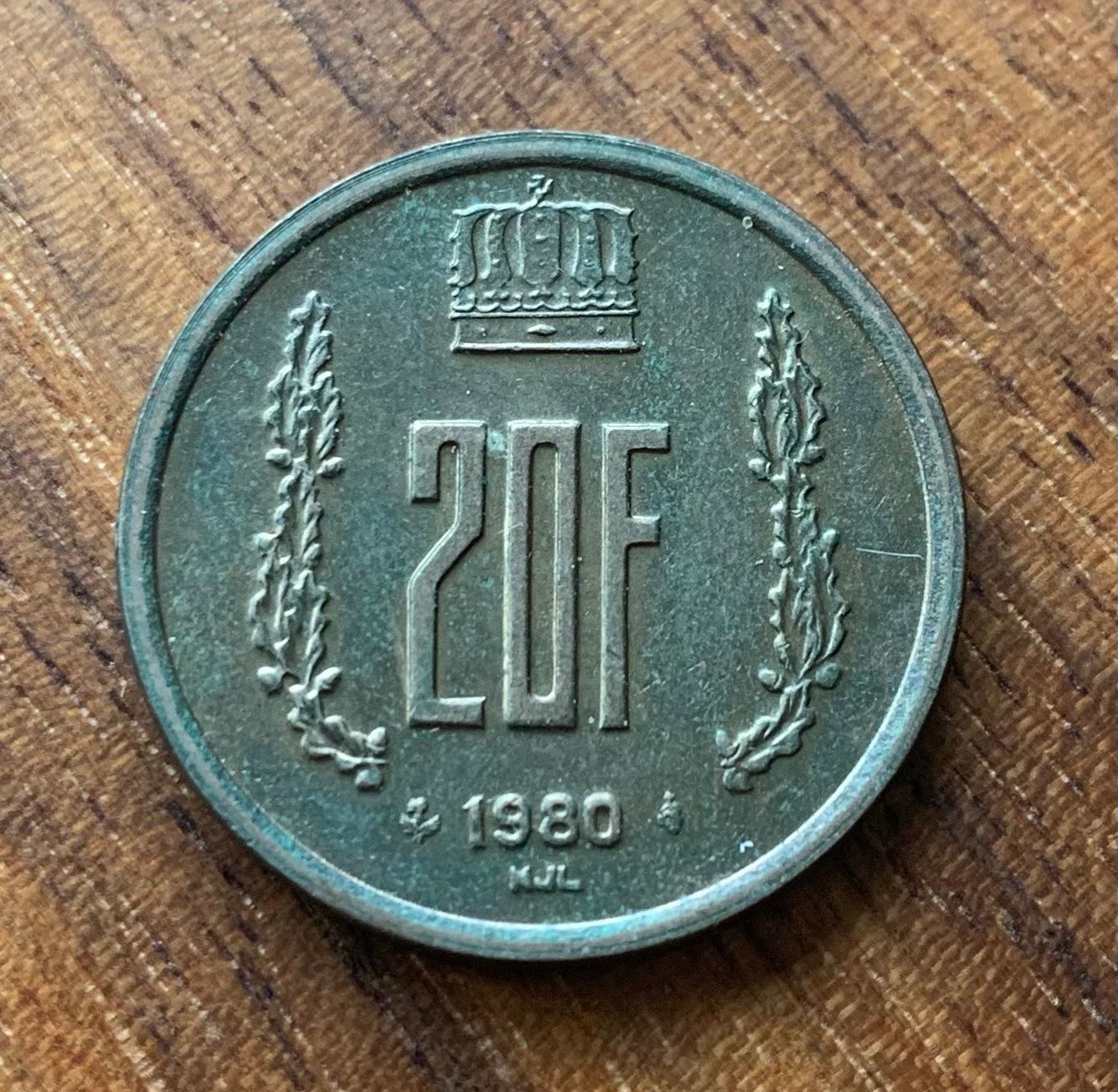 Alle Münzen: Luxembourg 20 Francs 1980 – Gebraucht aus Opfikon von BananaGio01