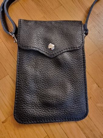 Sac cuir mini noir bandoulière