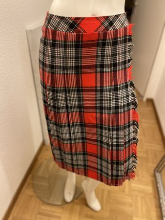 Celine Vintage Plaid Wool Skirt. Classic Autumn Look!