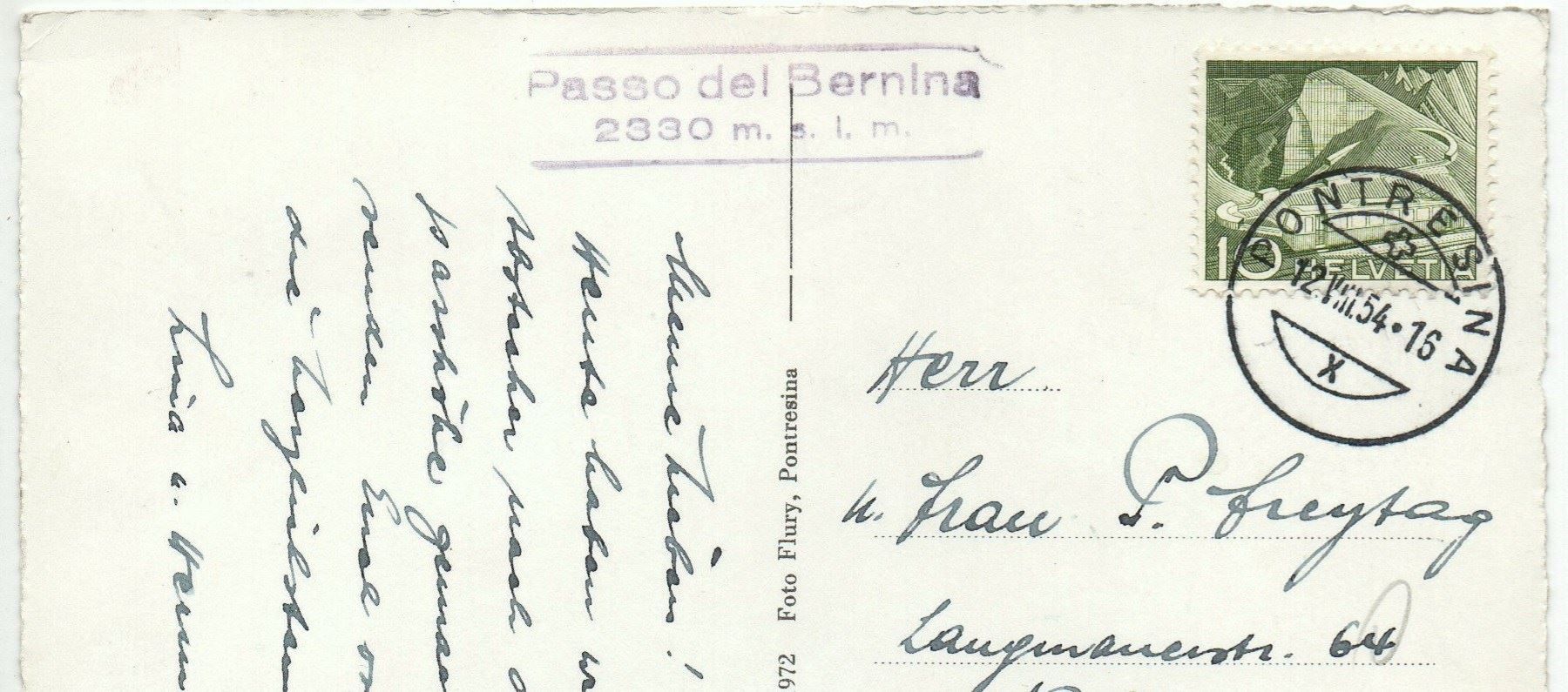 Cartes postales: BERNINA-HOSPIZ – D'occasion à Jona par philajona 1
