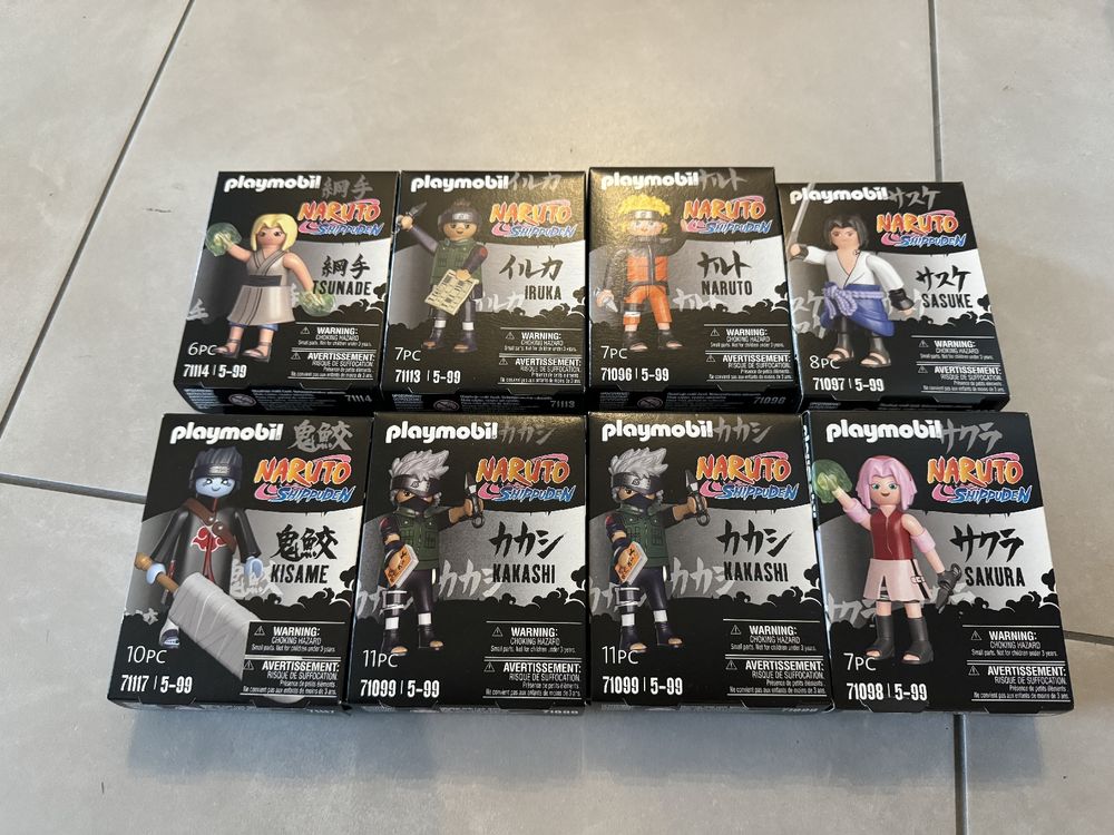 Lot De 12 Figurines Playmobil Naruto – Personnages – NEUF – Collection