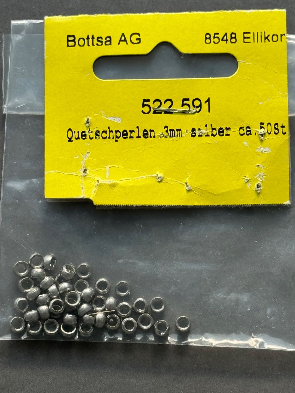 Perle (finte): QUETSCHEPERLEN 82 Stück / 2 und 3 mm – Nuovo (secondo la descrizione) da Honau venduto da sainj 2