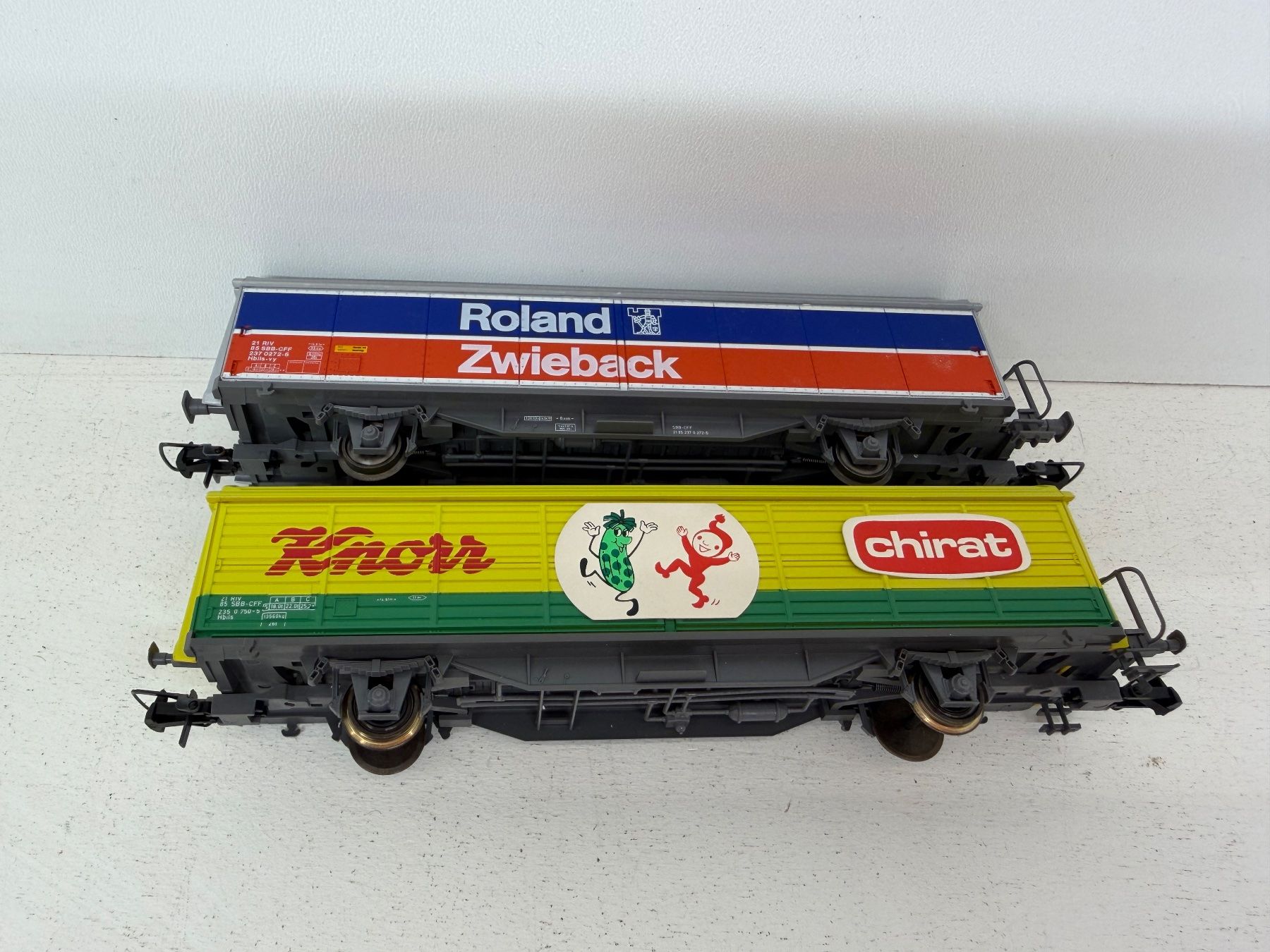 Roco Modellini di ferrovie: 2er SetRoco 291029 Güterwagen / KNORR / Zieback / SBB – Usato da Büsserach venduto da ModellbahnDepot 2