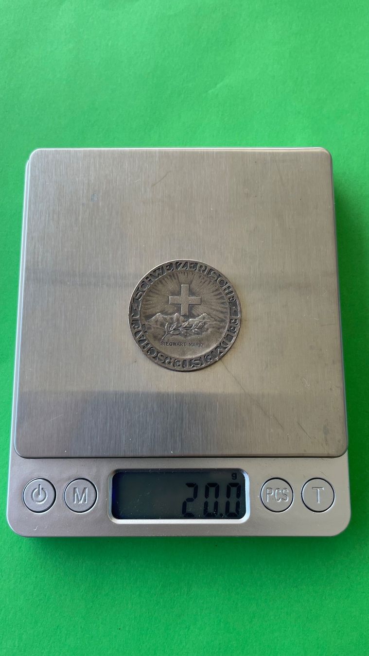 Medaglie: Schweizerische Schuetzenmedaille, Silber, im Etui – Usato da Bremgarten AG venduto da Schussi 2