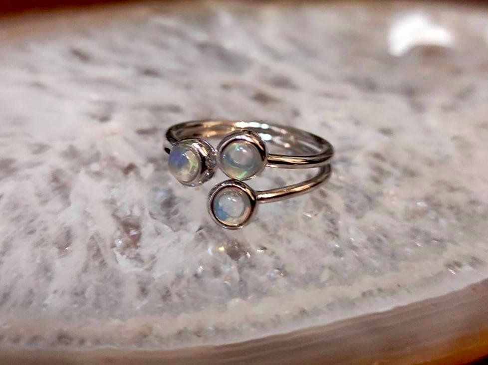 Anelli: STERLING SILBER 925° KRISTALLOPAL RING DM.18 – Nuovo (secondo la descrizione) da Weiningen ZH venduto da actera 7