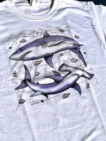 Cooles Hai T-Shirt „BIG SHARKS“ Sommer-Look!(M)152-158