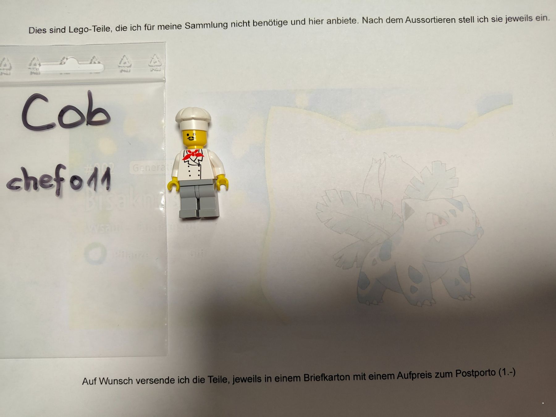 Lego Kit di costruzioni: Legofigur chef011 /C06 – Usato da St. Gallen venduto da Bisaknosp
