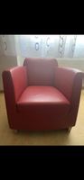 Sessel rot Leder guter Zustand 1 Stk
