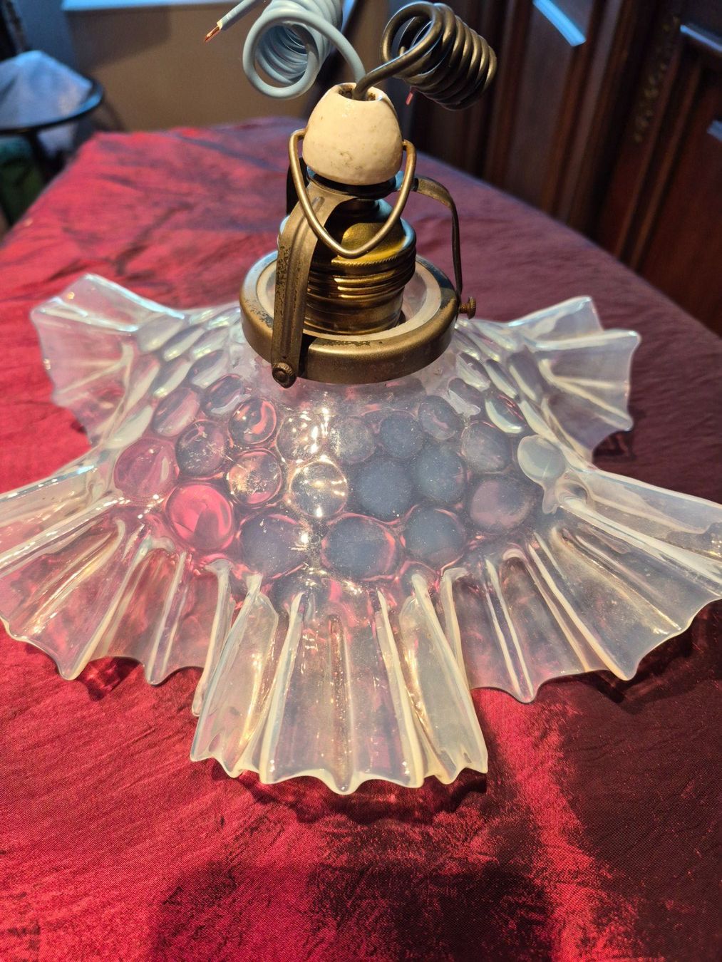 Lampade: Lampe ancienne en verre opalescent – Usato da charmoille venduto da mir_my9f