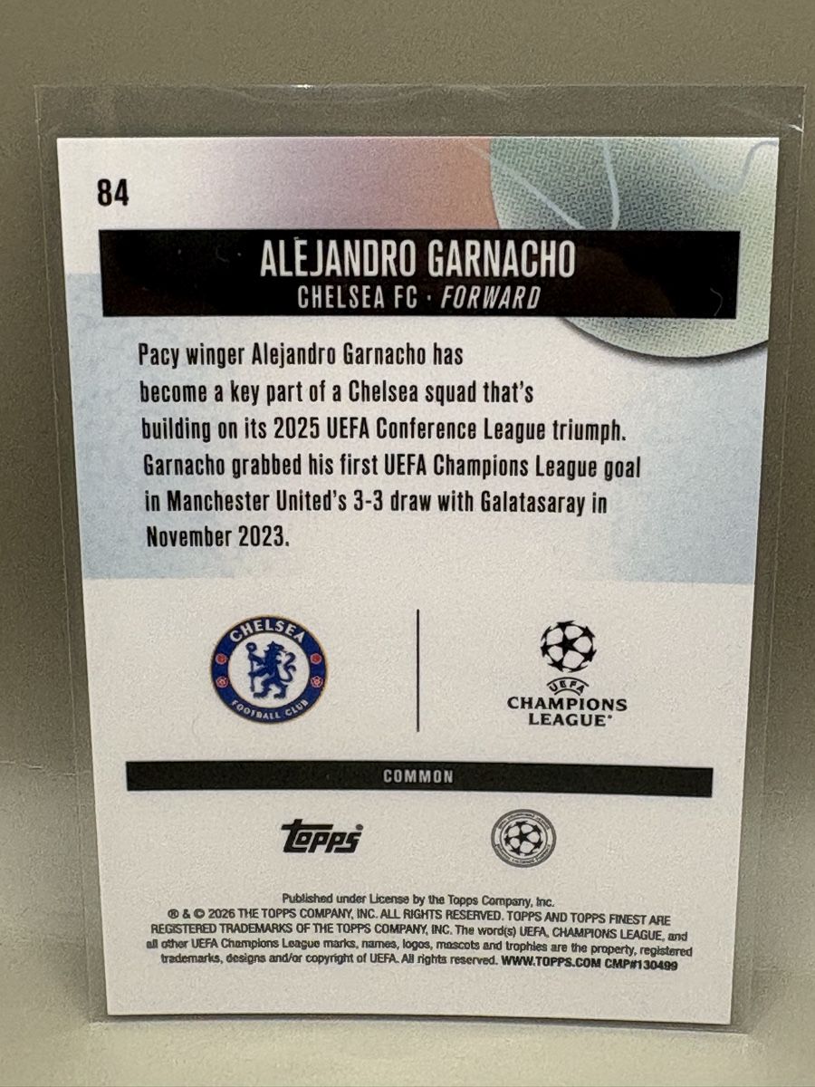 Topps Carte collezionabili: Topps Finest 2026 - Alejandro Garnacho – Nuovo (secondo la descrizione) da Oberbuchsiten venduto da Bananefrappe93 1