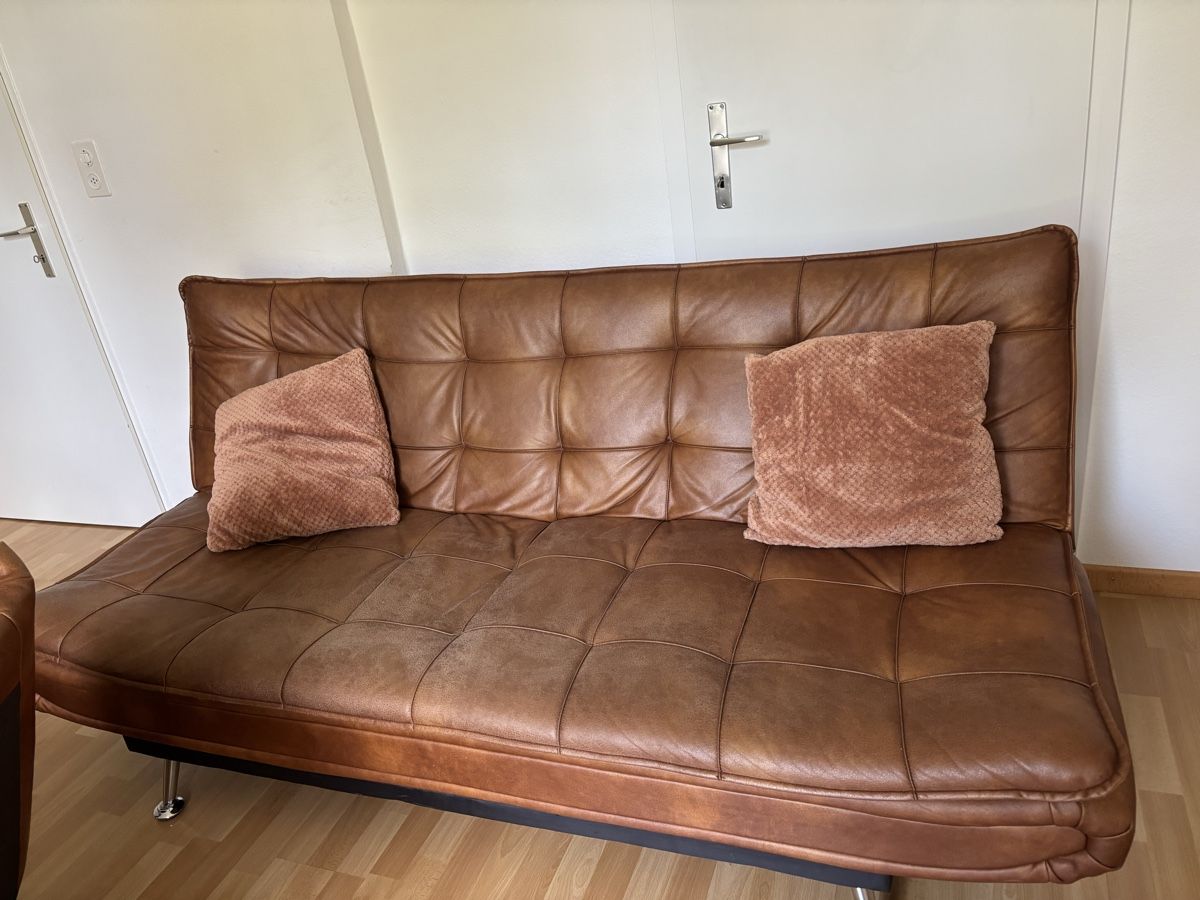 Divani: 2 Sofas braun Leder – Usato da St. Gallen venduto da ama_2m2y
