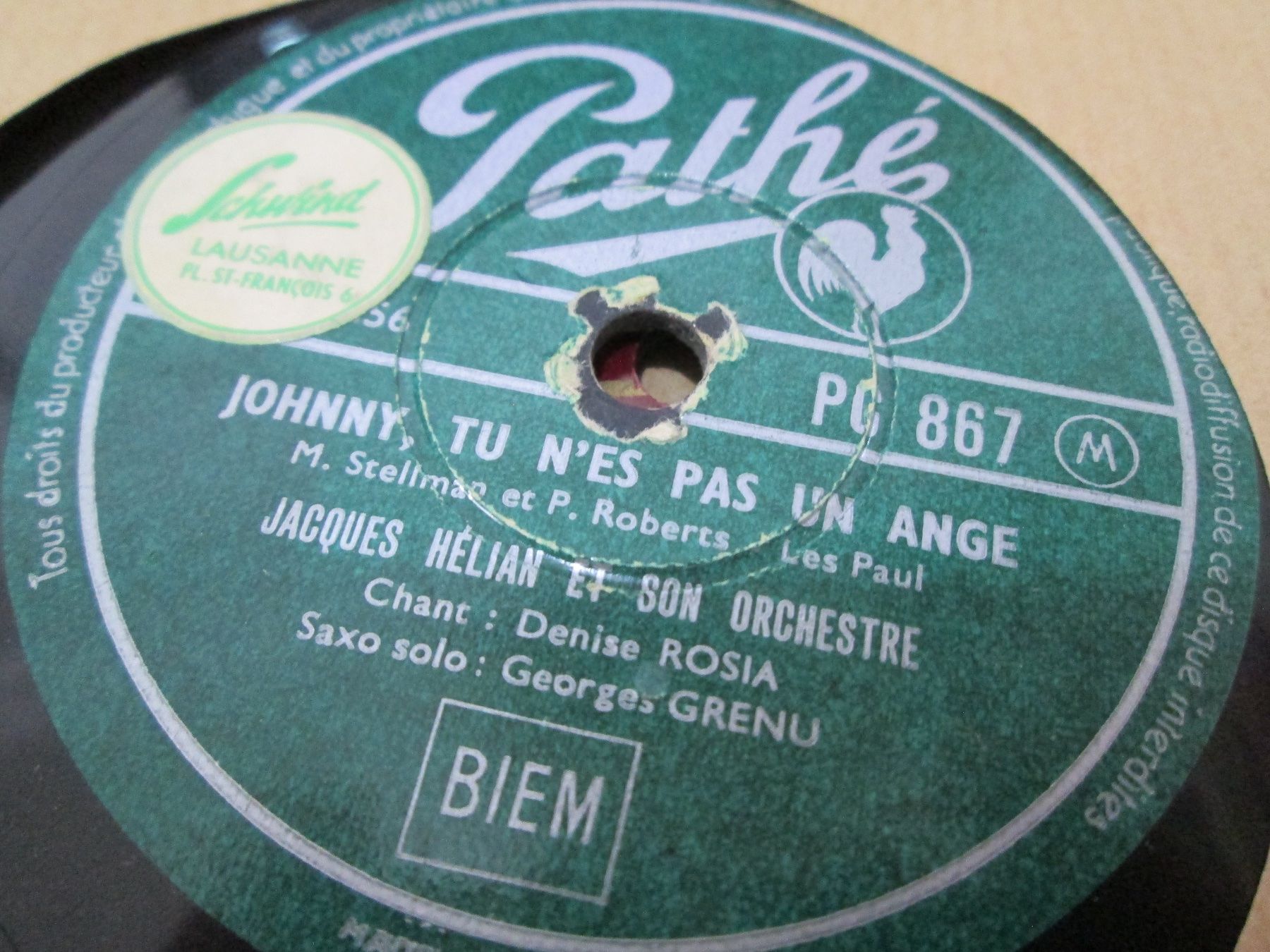 Schallplatten: DISQUES 78 TOURS – Gebraucht aus Lausanne von Leag 3