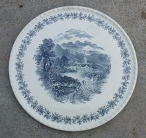 Alte Villeroy & Boch Mettlach Platte mit dem Muster Engadin