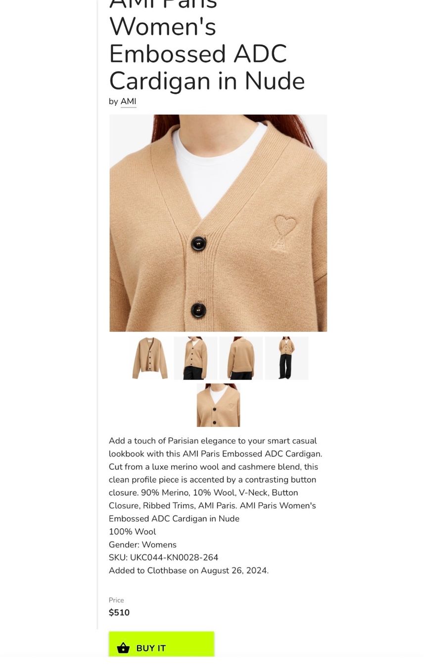 Maglioni & Felpe: Ami Paris Cardigan – Usato da Glattbrugg venduto da A.S.90 1