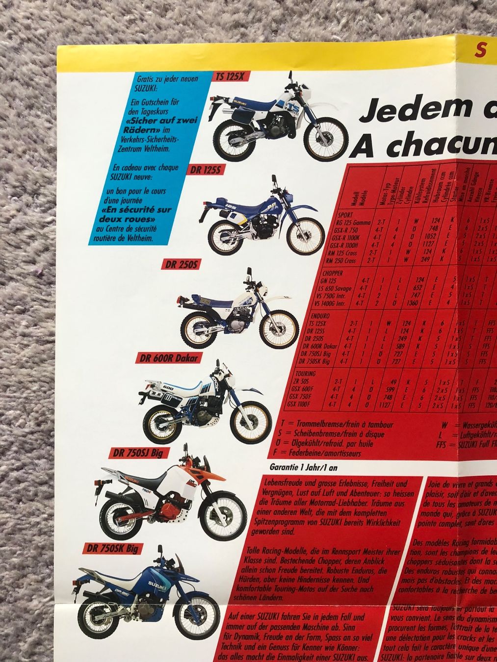 Suzuki Strada: Suzuki GSXR poster-prospectus – Usato da Morrens VD venduto da kawah2 2