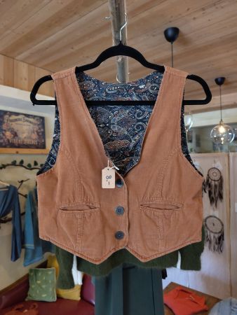 Double gilet braun & blau S
