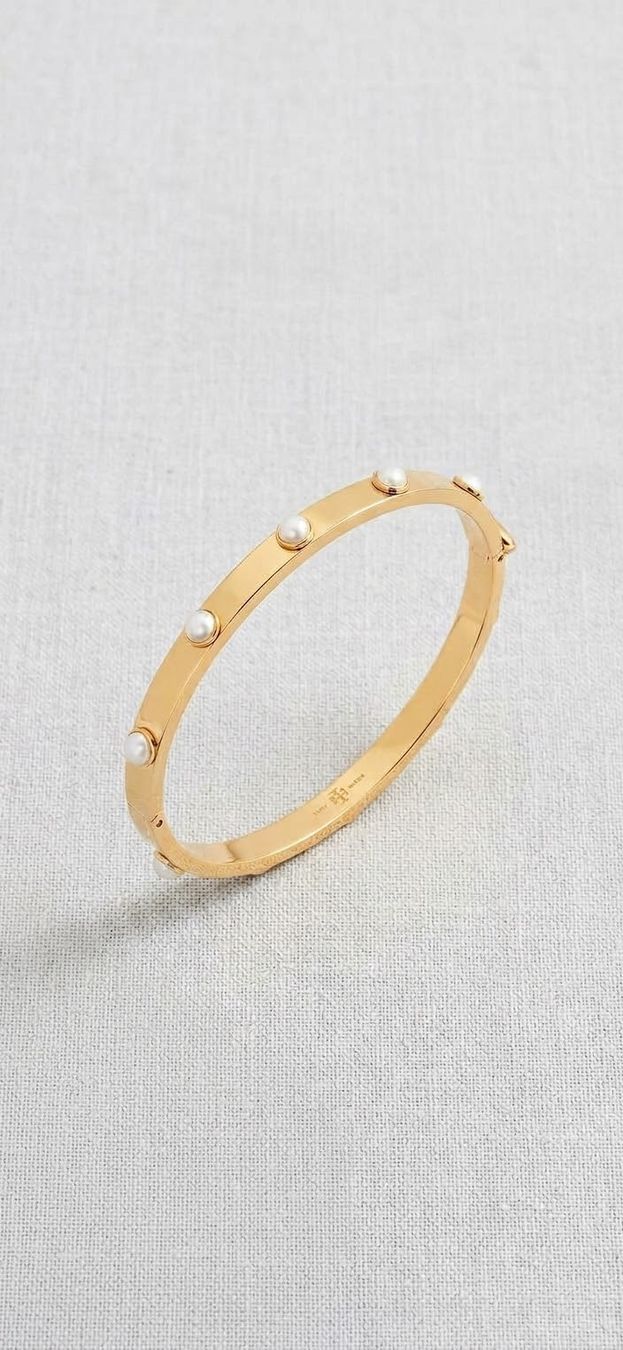 Tory Burch Bracciali & Braccialetti: Bracelet Tory Burch doré avec perles – Nuovo e nell'imballaggio originale da Echichens venduto da unideks