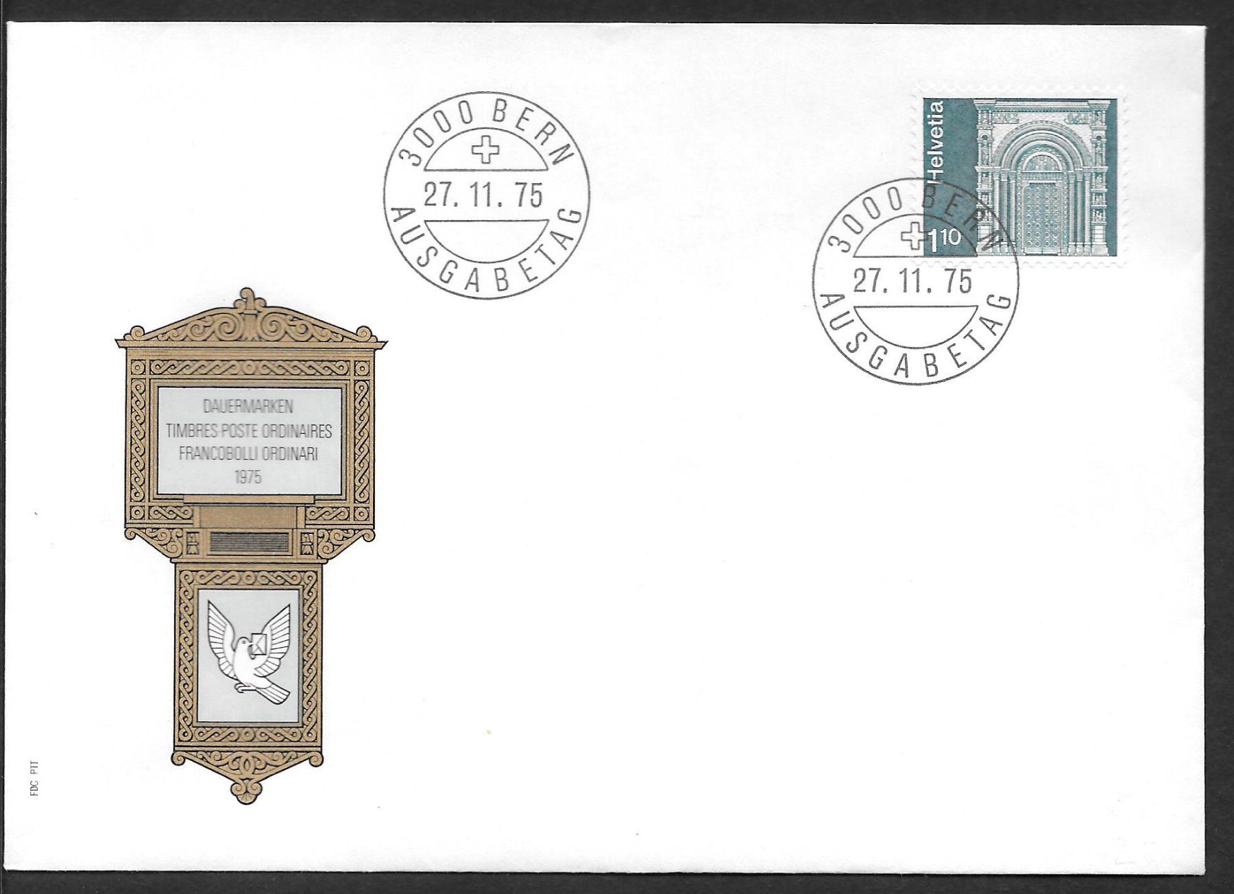 Tutti i francobolli: FDC 535 Basel allein ET Bern 27.11.1975 – Nuovo (secondo la descrizione) da Olten venduto da clotaldi
