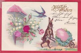 PRÄGEKARTE, FRÖHLICHE OSTERN, 6.4.1901