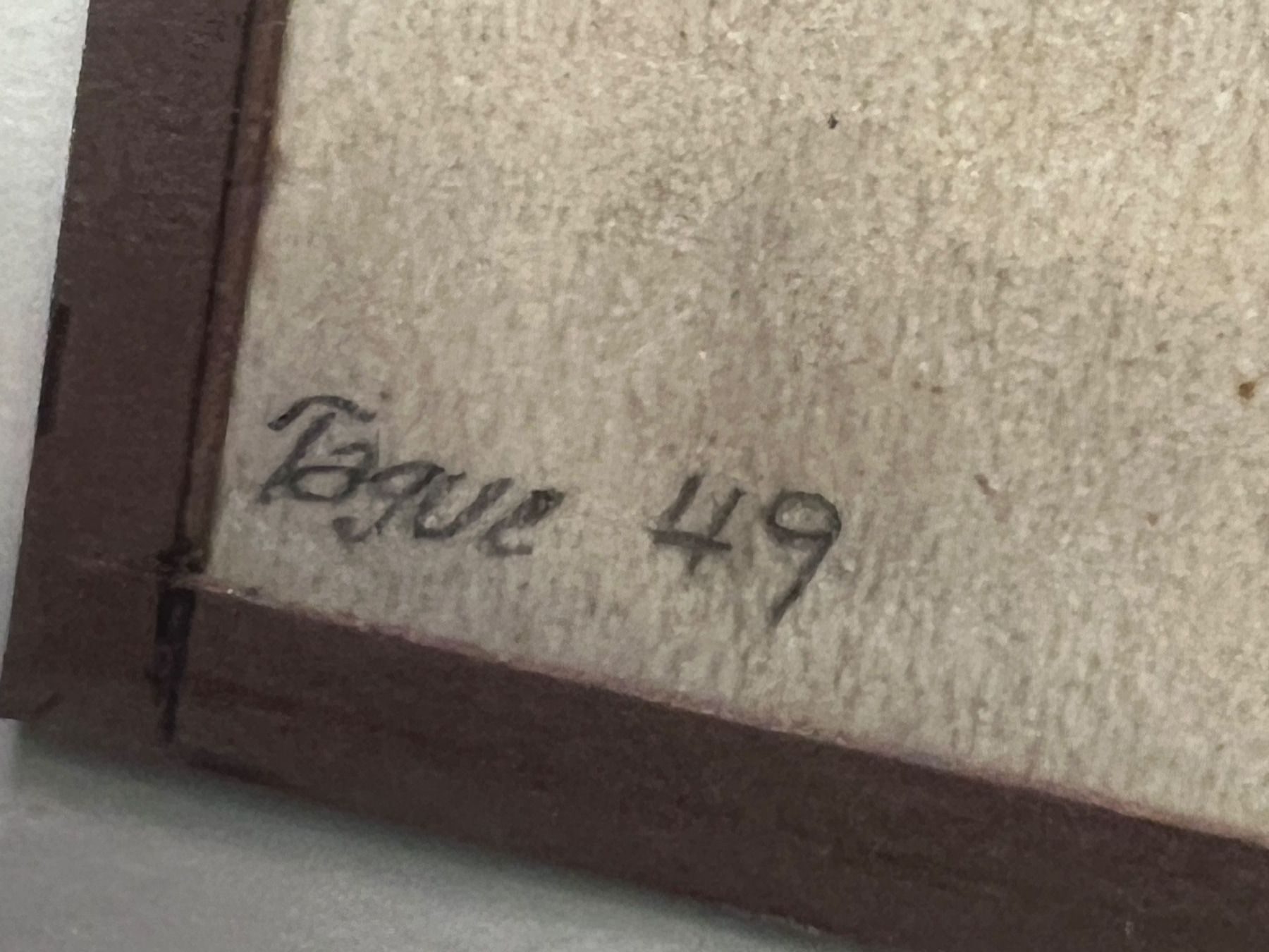 Dipinti: dessin signature cachée et daté 49 – Usato da Genève venduto da Qanil77 3